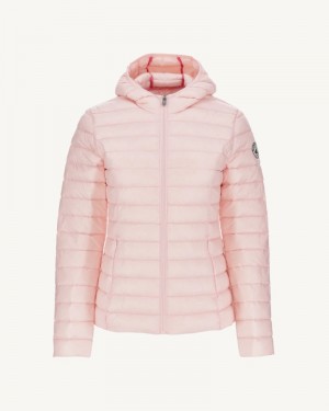 JOTT Cloe Lightweight Hooded Ženske Donje Jakne Svijetlo Roze | YXT-2015