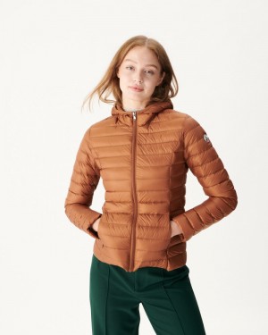 JOTT Cloe Lightweight Hooded Ženske Donje Jakne Smeđe | OIG-7149