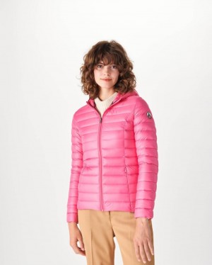 JOTT Cloe Lightweight Hooded Ženske Donje Jakne Roze | HVA-5548