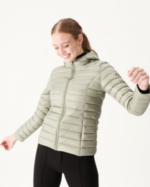 JOTT Cloe Lightweight Hooded Ženske Donje Jakne Sive Zelene | JBA-0807