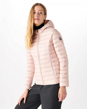 JOTT Cloe Lightweight Hooded Ženske Podstavljene Jakne Svijetlo Roze | SSX-5803