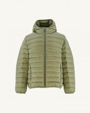 JOTT Hugo Lightweight Hooded Dječje Donje Jakne Svijetlo Kaki Boja | JSV-7794