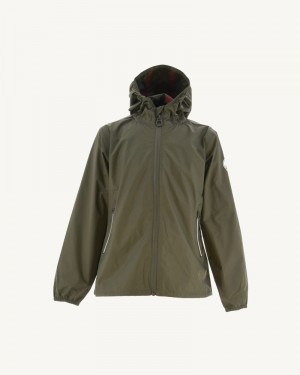 JOTT Madeira Waterproof Hooded Dječje Jakne Maslinasto Zelene | OWF-8532