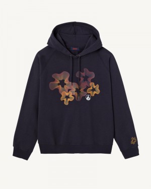 JOTT Medina Floral Organic Cotton Ženske Dukserice Tamnoplave | YXK-4933