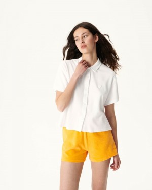 JOTT Nova Short Terrycloth Ženske Košulje Bijele | BUY-2094