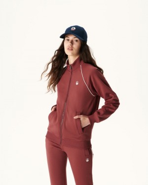 JOTT Rocha Organic Cotton Zipped Ženske Jakne Bordo | EVO-4435