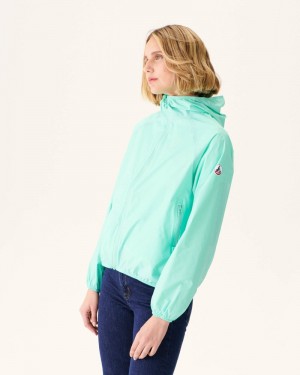 JOTT Singapore Waterproof Hooded Ženske Jakne Menta | RMJ-9925