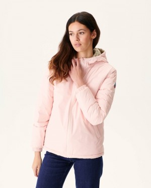 JOTT Vienna Reversible Hooded Ženske Donje Jakne Svijetlo Roze Bež | HKH-3622