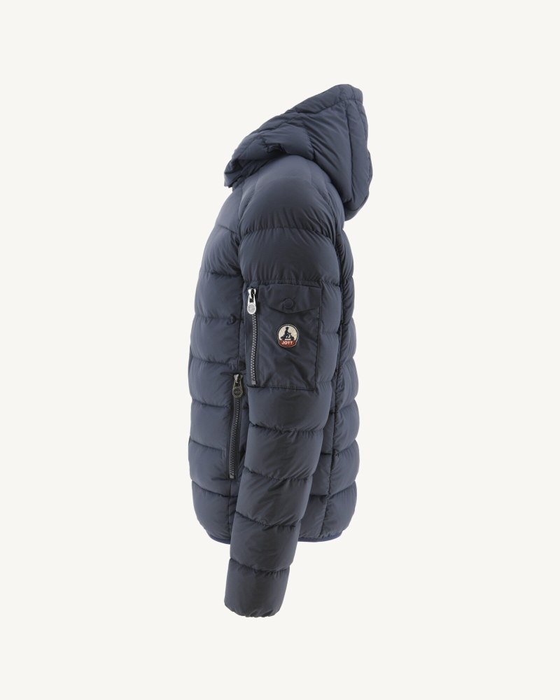 JOTT Adrien Great Cold Hooded Muške Podstavljene Jakne Tamnoplave | GHI-3775