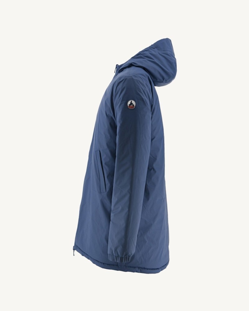 JOTT Amsterdam Long Reversible Hooded Muške Pufer Jakne Plave Maslinasto Zelene | TXD-6423