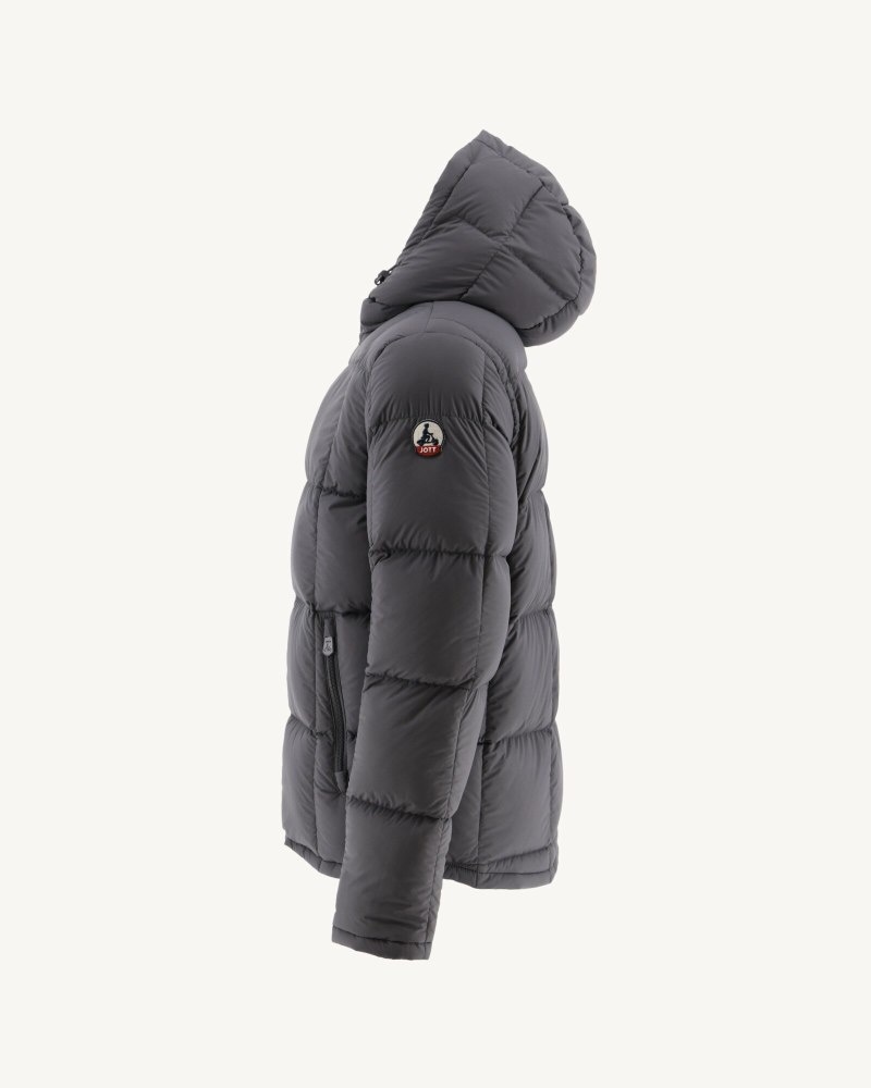 JOTT Aspen Reversible Great Cold Hooded Muške Donje Jakne Crne Tamno Sive | MVC-1043