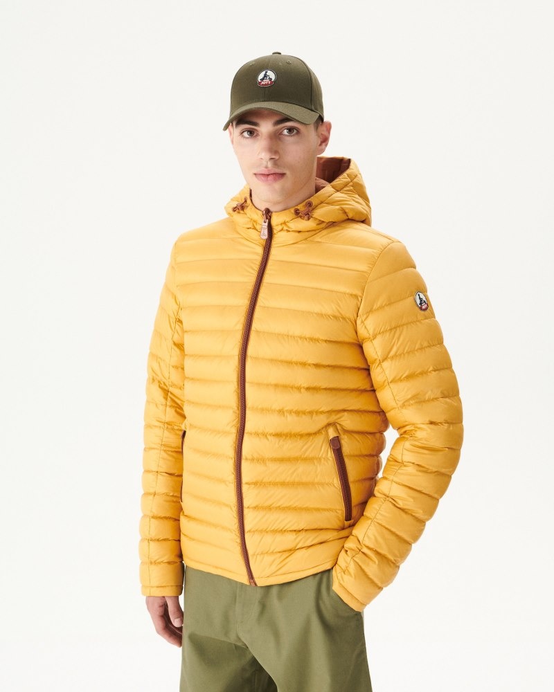 JOTT Bergen Reversible Hooded Muške Donje Jakne Smeđe Boje Senfa | UOW-7739