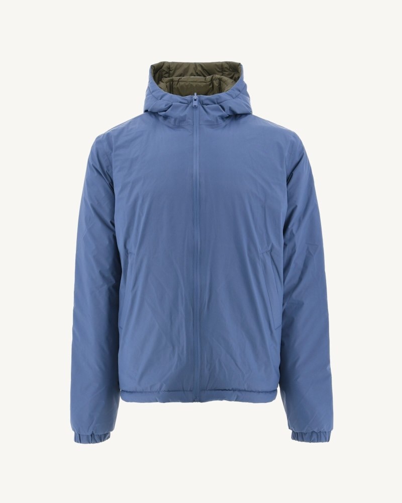 JOTT Bergen Reversible Hooded Muške Pufer Jakne Plave Maslinasto Zelene | UFK-7214