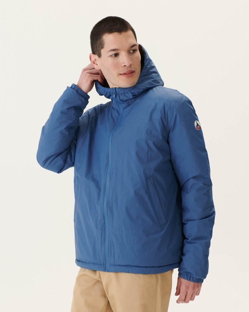 JOTT Bergen Reversible Hooded Muške Pufer Jakne Plave Maslinasto Zelene | UFK-7214