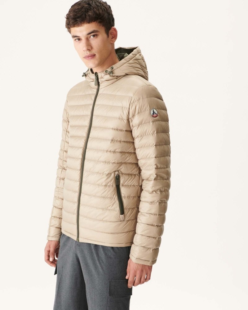 JOTT Bergen Reversible Hooded Muške Pufer Jakne Maslinasto Zelene Bež | POB-4369