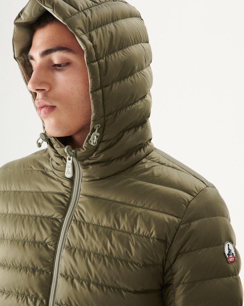 JOTT Bergen Reversible Hooded Muške Pufer Jakne Sive Zelene Maslinasto Zelene | NAW-5007