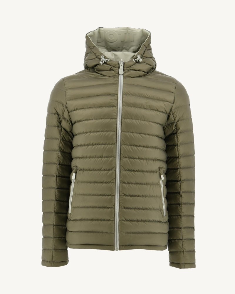 JOTT Bergen Reversible Hooded Muške Pufer Jakne Sive Zelene Maslinasto Zelene | NAW-5007