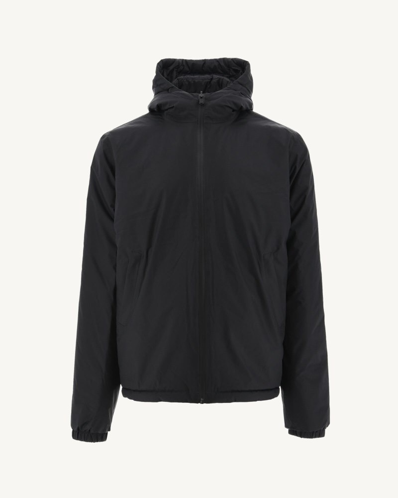 JOTT Bergen Reversible Hooded Muške Pufer Jakne Crne | TNF-6506