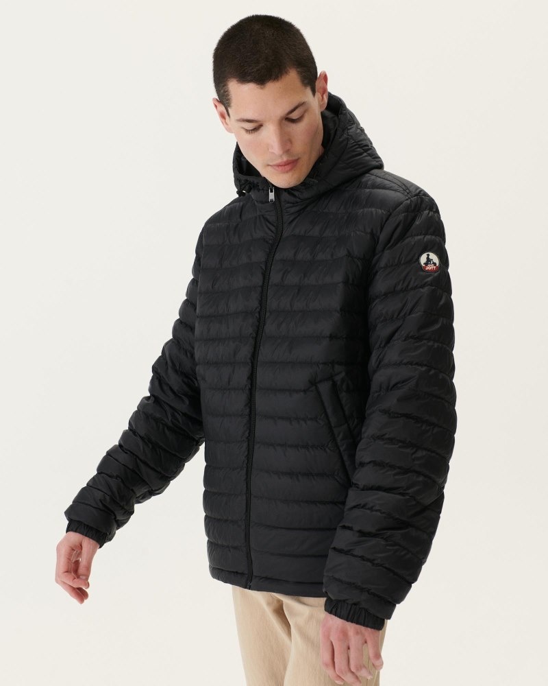 JOTT Bergen Reversible Hooded Muške Pufer Jakne Crne | TNF-6506