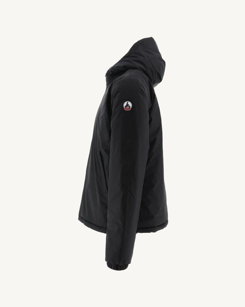 JOTT Bergen Reversible Hooded Muške Pufer Jakne Crne | TNF-6506