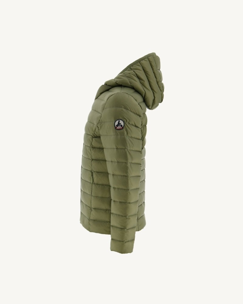 JOTT Carla Lightweight Hooded Dječje Donje Jakne Svijetlo Kaki Boja | RIN-2014