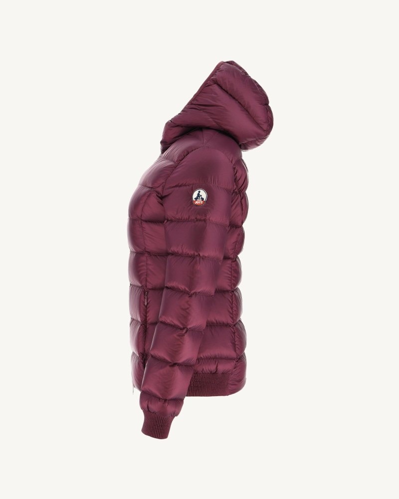 JOTT Celine Eggplant Hooded Ženske Pufer Jakne Ljubičaste | EBR-1304