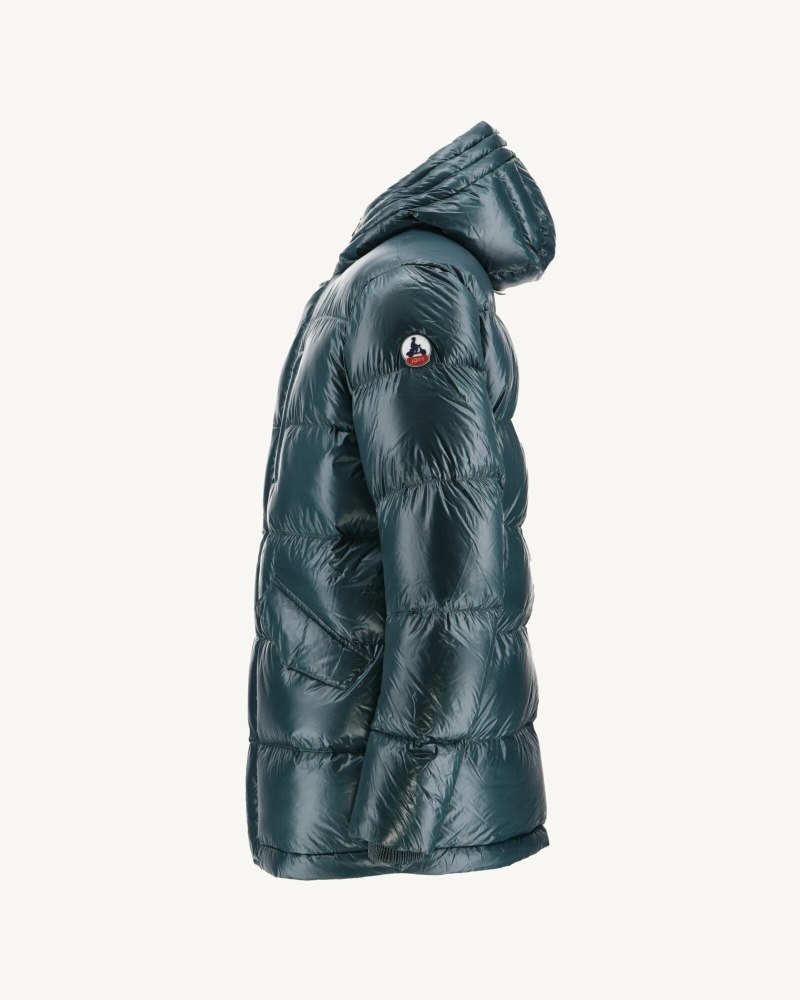 JOTT Claus Hooded Muške Pufer Jakne Tamno Zelene | TXI-6994