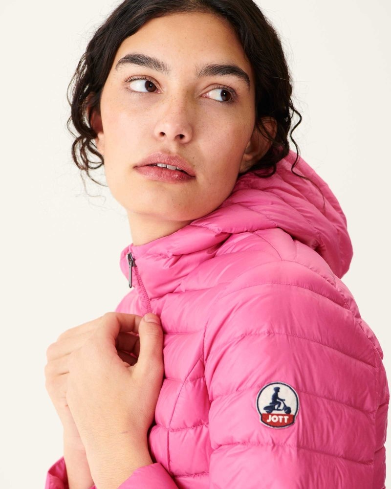 JOTT Cloe Light Hooded Ženske Donje Jakne Roze | MNJ-5083