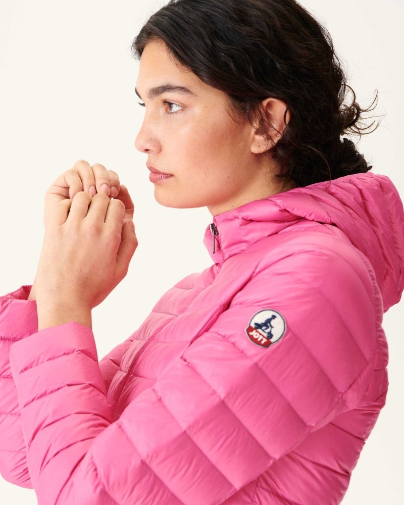 JOTT Cloe Light Hooded Ženske Donje Jakne Roze | MNJ-5083