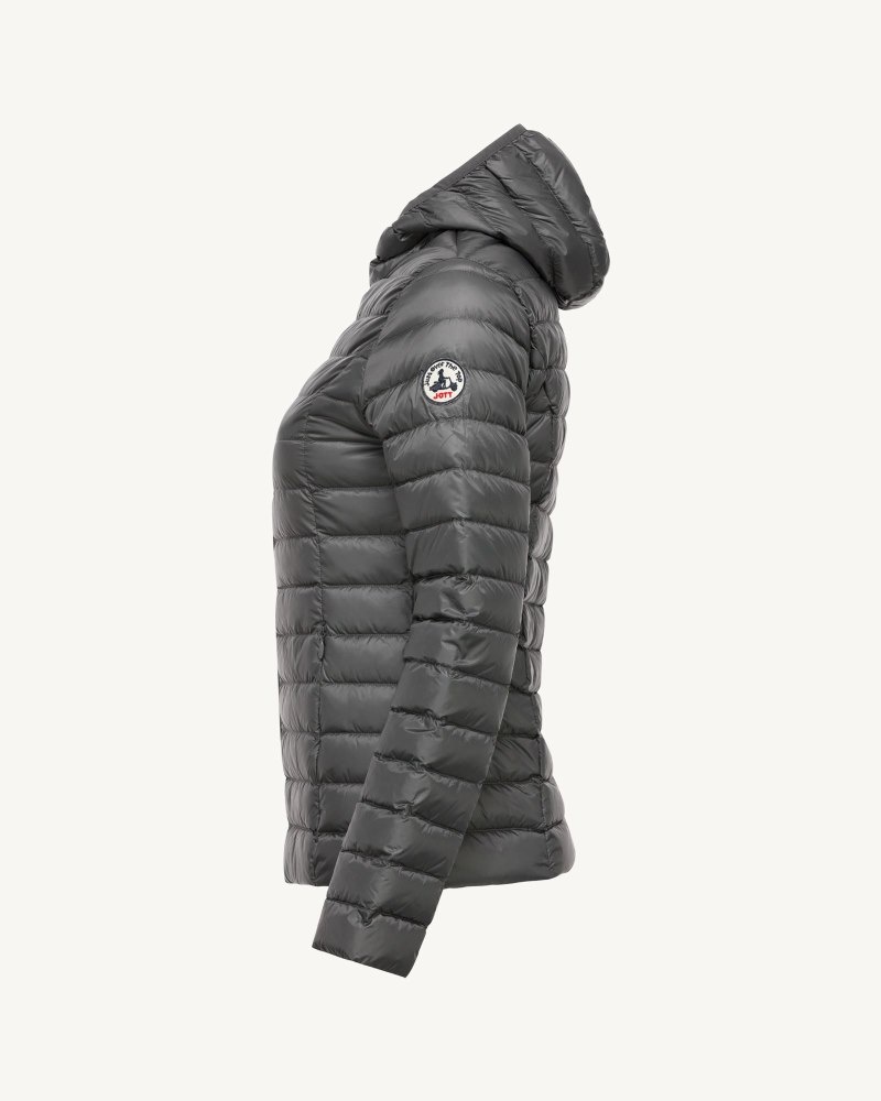 JOTT Cloe Light Hooded Ženske Donje Jakne Tamno Sive | SHW-8126