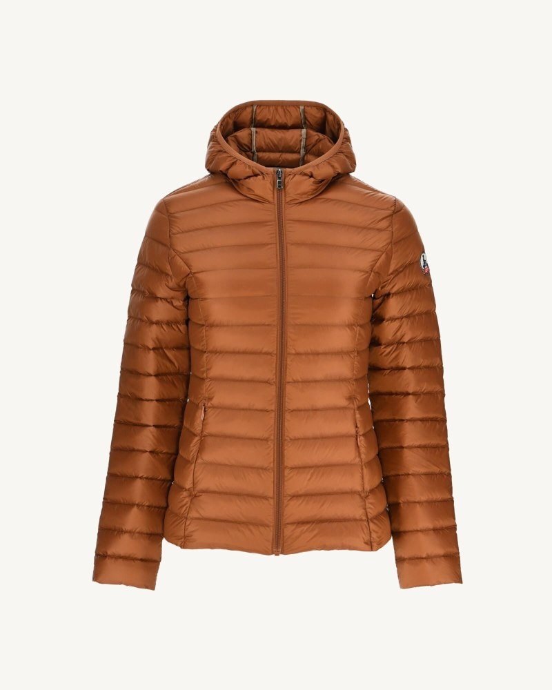 JOTT Cloe Lightweight Hooded Ženske Donje Jakne Smeđe | OIG-7149