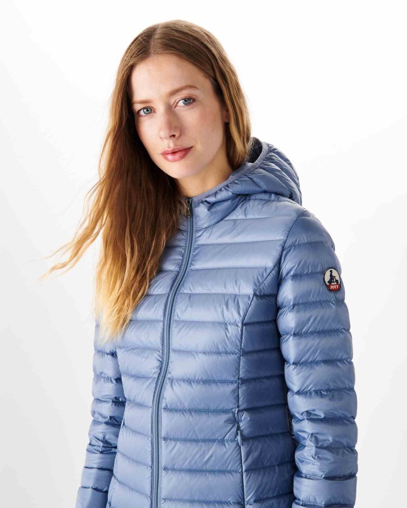 JOTT Cloe Lightweight Hooded Ženske Donje Jakne Plave | XFR-4074