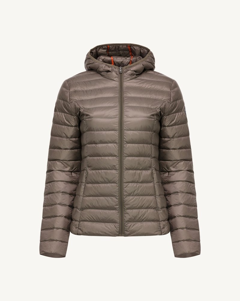 JOTT Cloe Lightweight Hooded Ženske Donje Jakne Sive Smeđe | BZQ-3392