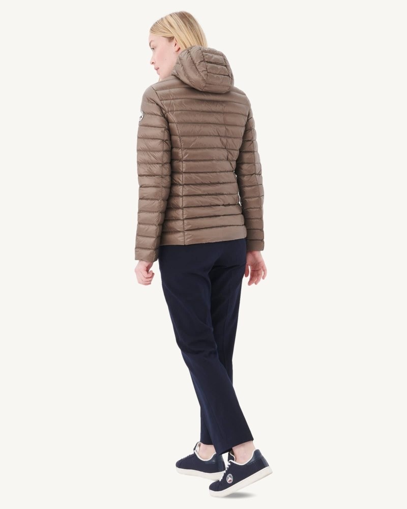 JOTT Cloe Lightweight Hooded Ženske Donje Jakne Sive Smeđe | BZQ-3392