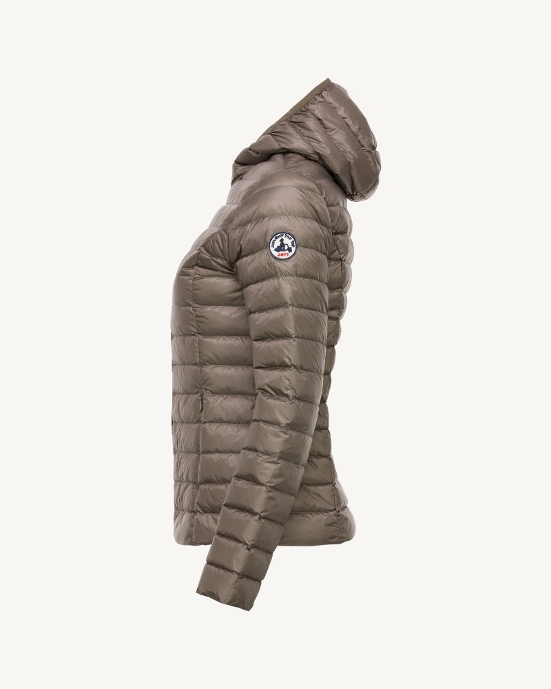 JOTT Cloe Lightweight Hooded Ženske Donje Jakne Sive Smeđe | BZQ-3392