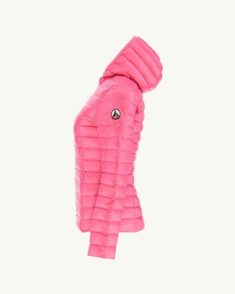 JOTT Cloe Lightweight Hooded Ženske Donje Jakne Roze | HVA-5548