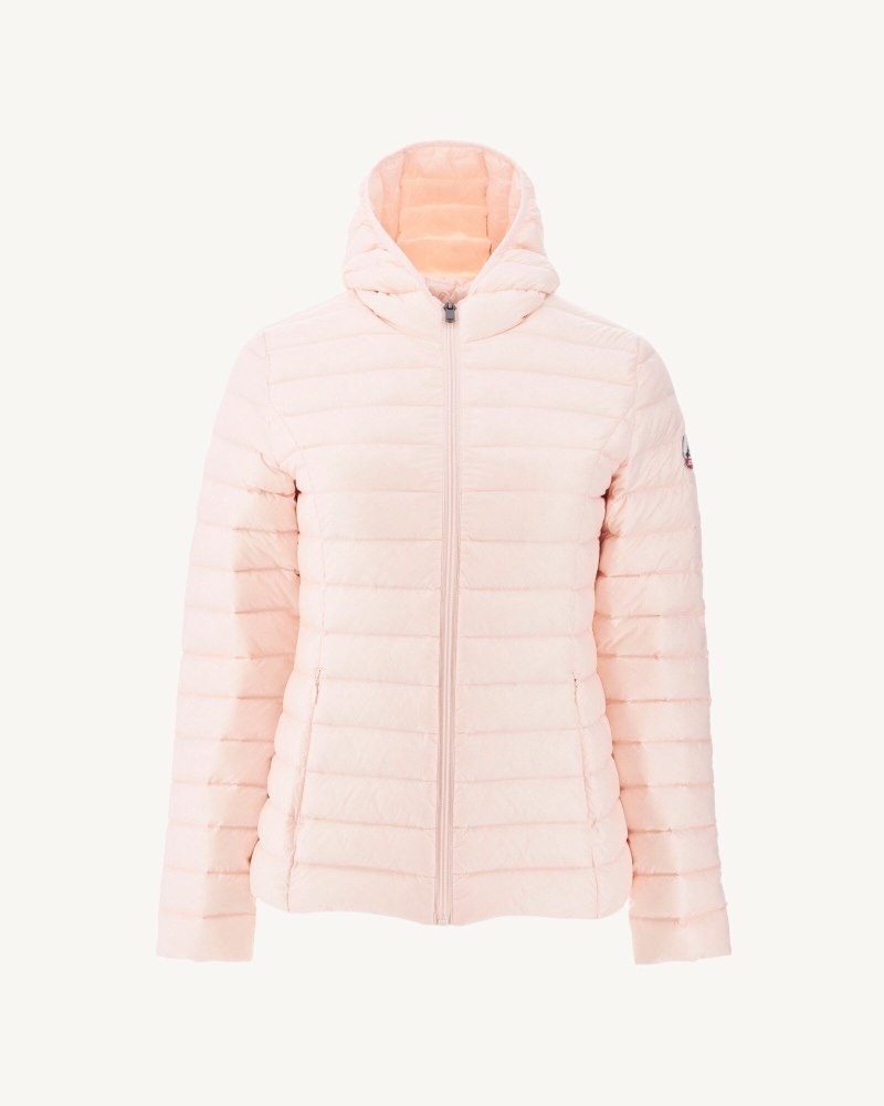 JOTT Cloe Lightweight Hooded Ženske Donje Jakne Svijetlo Roze | QJW-2201