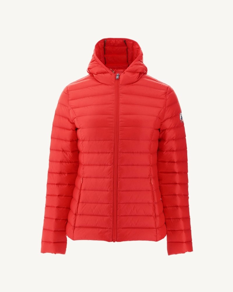 JOTT Cloe Lightweight Hooded Ženske Donje Jakne Crvene | RYB-7018