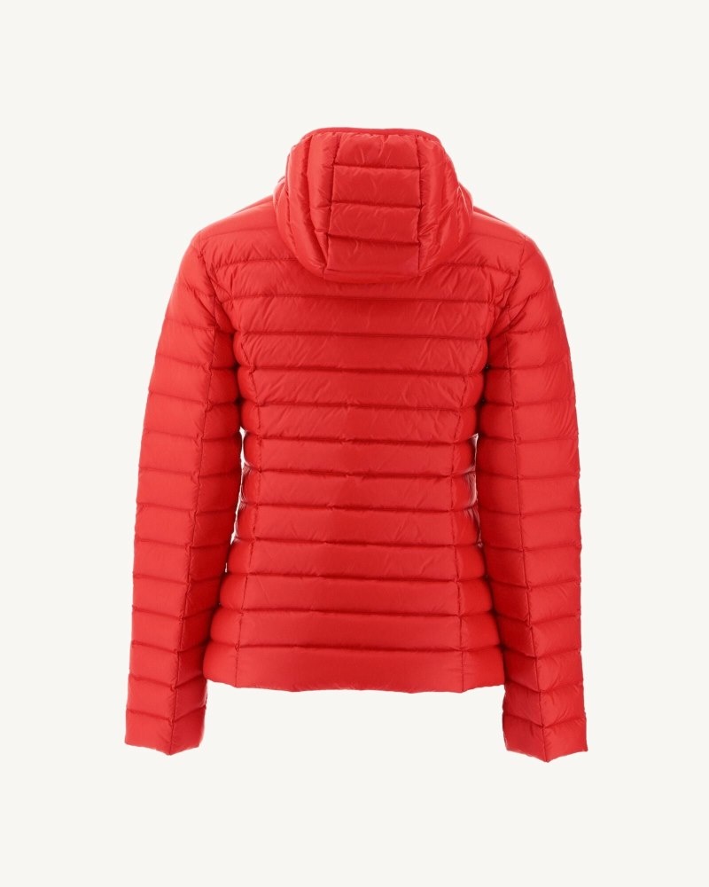 JOTT Cloe Lightweight Hooded Ženske Donje Jakne Crvene | RYB-7018