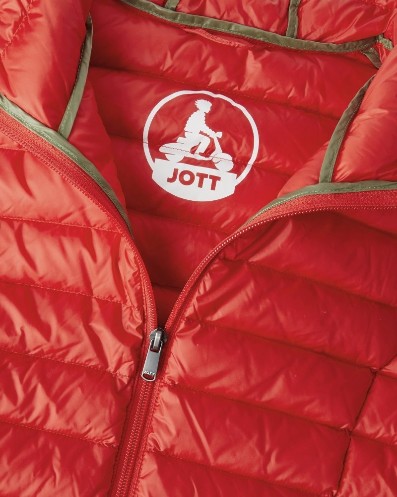 JOTT Cloe Lightweight Hooded Ženske Donje Jakne Crvene | RYB-7018