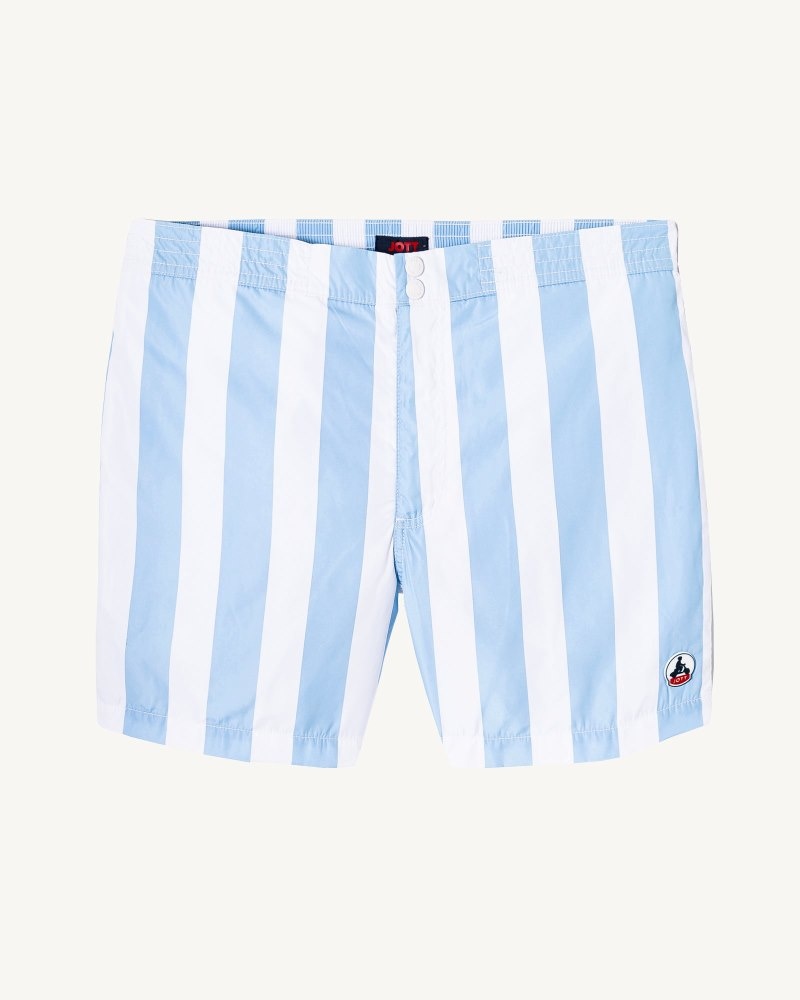 JOTT Deauville Stripe Muške Swim Shorts Crvene Bijele | NZD-1978