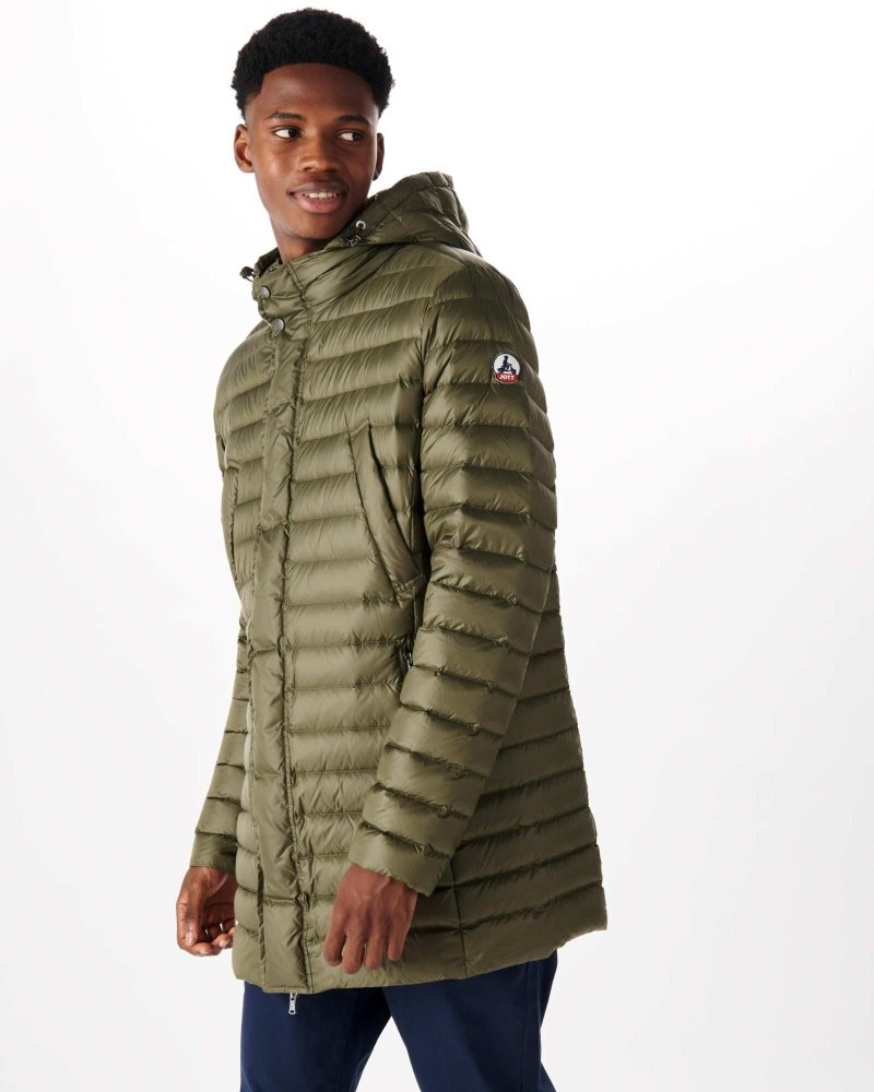 JOTT Florent Lightweight Hooded Muške Donje Jakne Maslinasto Zelene | QYH-7305