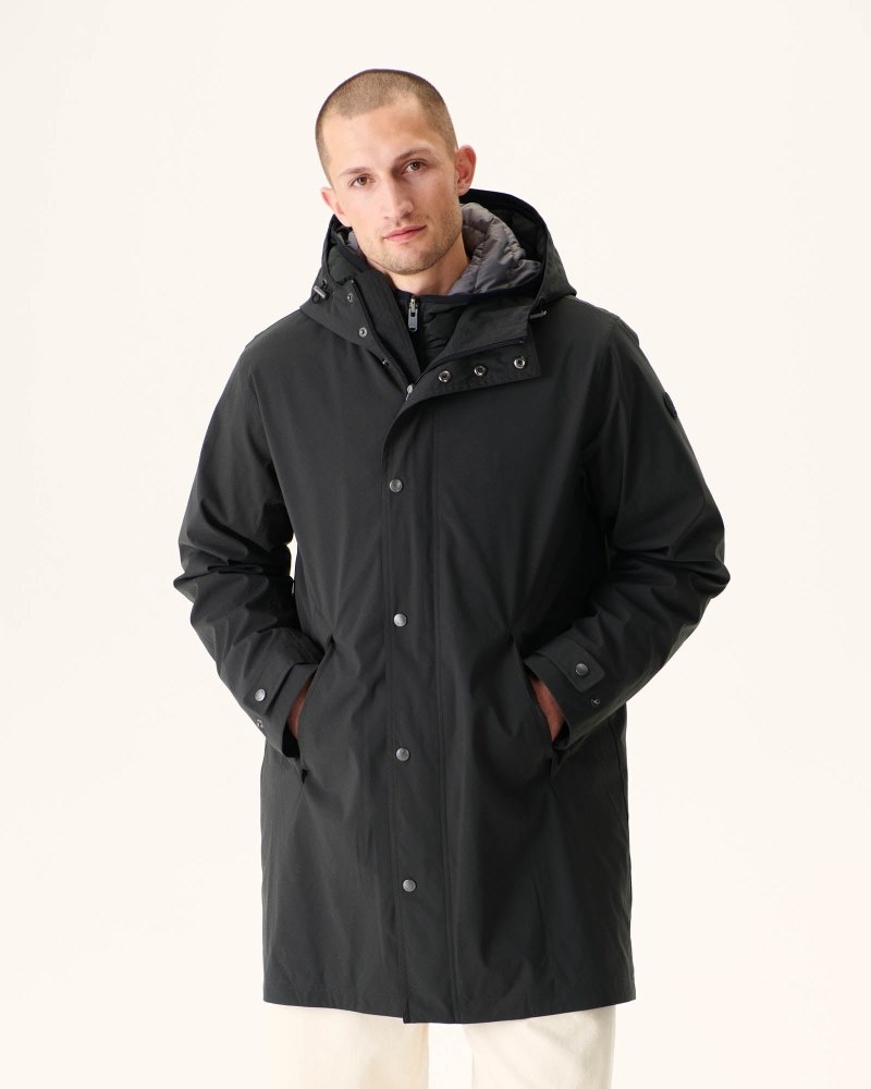 JOTT Gobi Reversible 5-in-1 Hooded Muške Parka Crne | CFE-5712