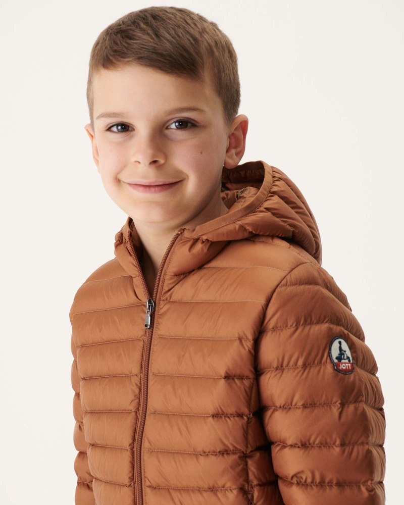 JOTT Hugo Lightweight Hooded Dječje Donje Jakne Smeđe | ELM-9774