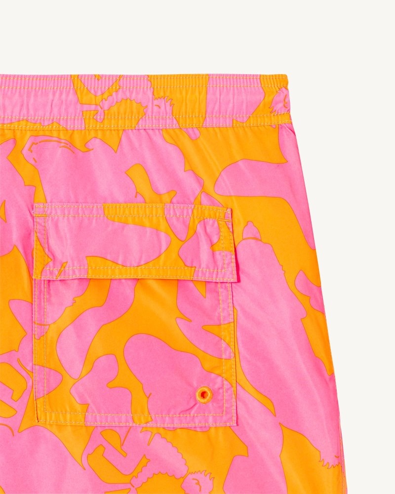 JOTT Intense Pink/Apricot Biarritz Camo Muške Swim Shorts Tamno Plave | AHV-7983