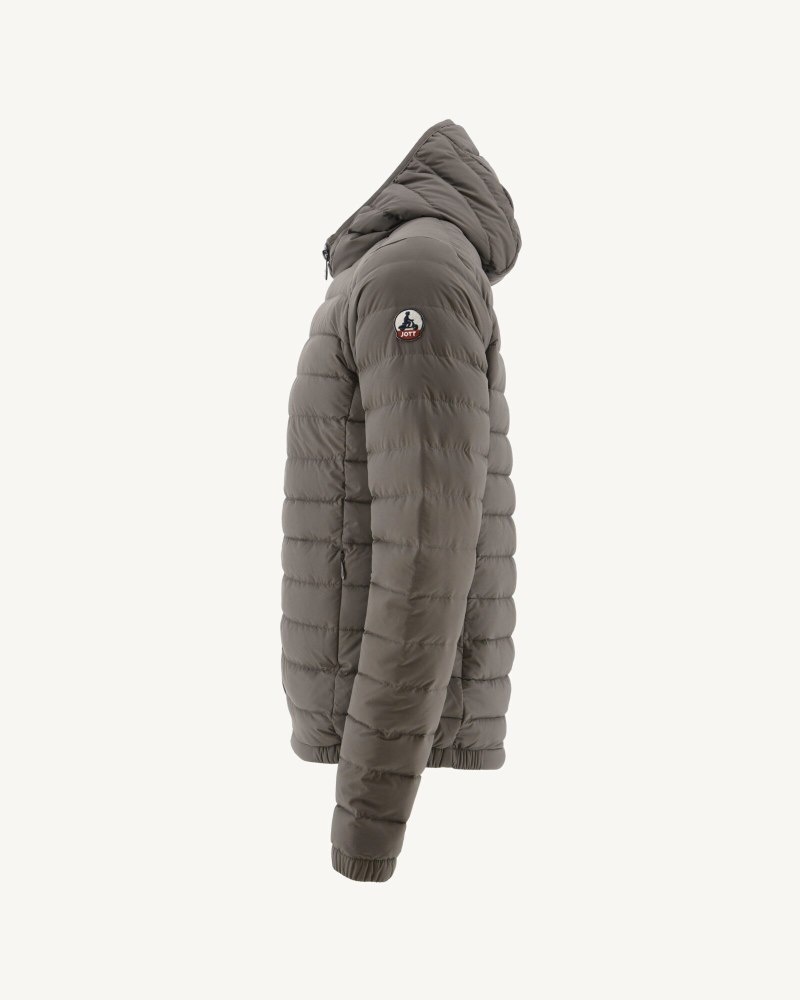 JOTT Lenny Lightweight Hooded Muške Donje Jakne Sive Smeđe | GKR-5968