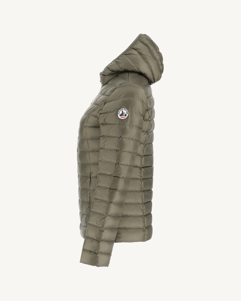 JOTT Lightweight Hooded Cloe Ženske Donje Jakne Maslinasto Zelene | BIC-0410