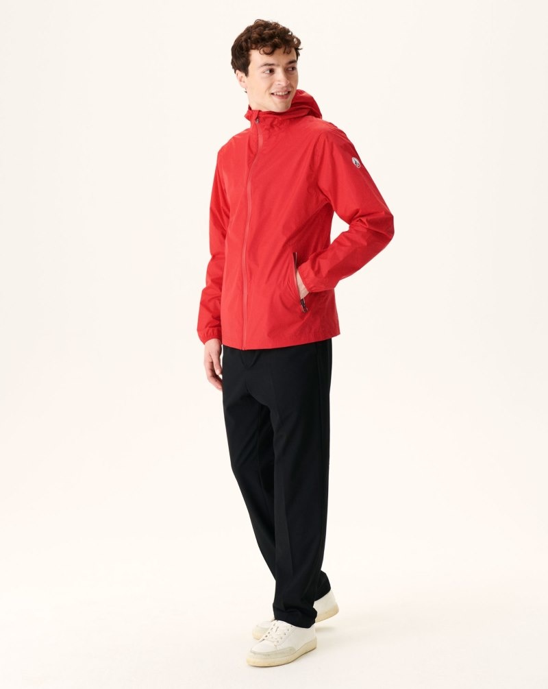 JOTT Manila Packable Hooded Muške Jakne Crvene | BVH-5038