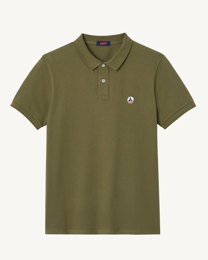 JOTT Marbella Organic Cotton Muške Polo Majice Maslinasto Zelene | KUU-1308