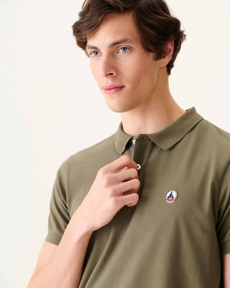 JOTT Marbella Organic Cotton Muške Polo Majice Maslinasto Zelene | KUU-1308